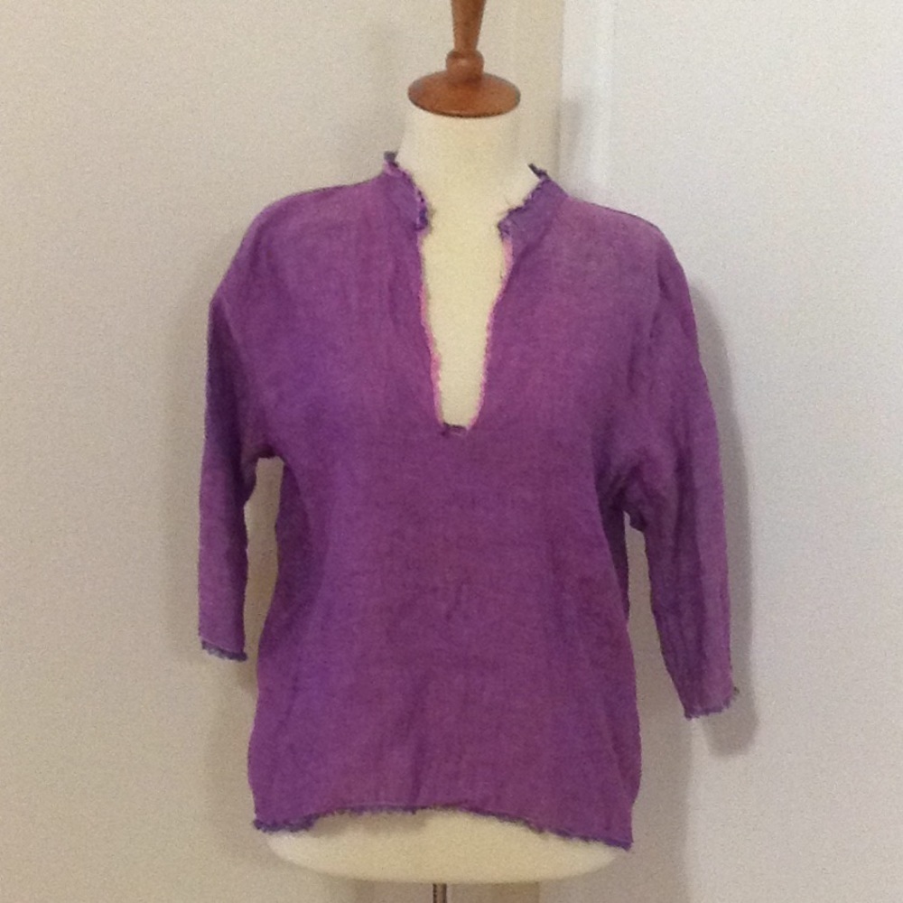 S NWOT LOVE TANJANE Linen Shirt EE14 2327